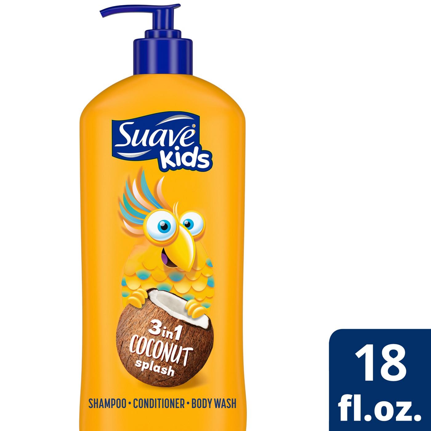 Suave Kids 3-in-1 Shampoo + Conditioner + Body Wash - Coconut Splash; image 6 of 7