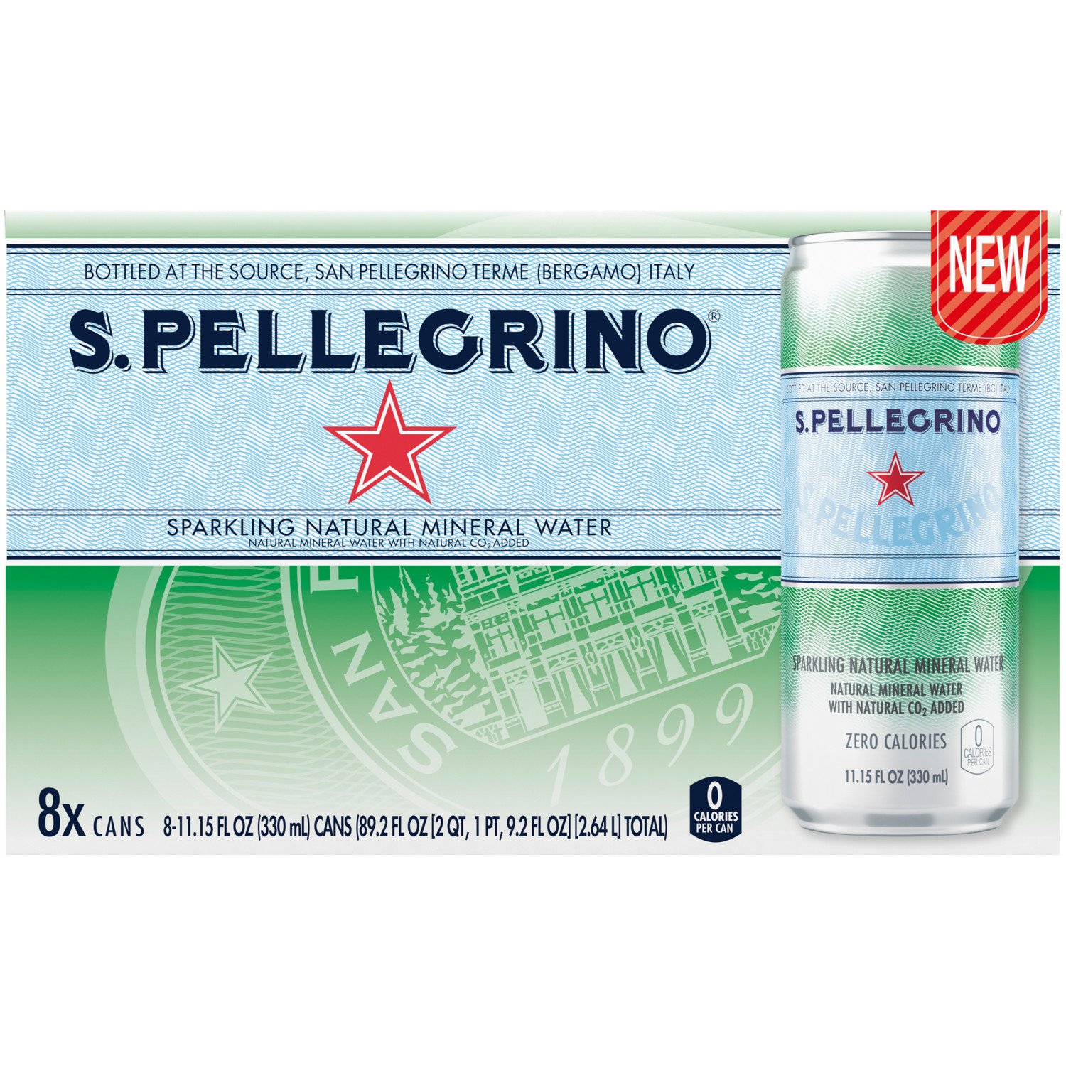 Sanpellegrino Sparkling Natural Mineral Water 8 pk Cans - Shop Water at  H-E-B