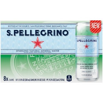 San Pellegrino Sparkling Natural Mineral Water 8 pk Cans
