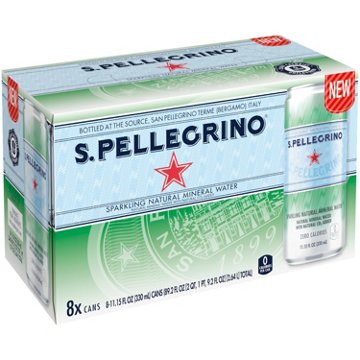 San Pellegrino Sparkling Natural Mineral Water 8 pk Cans