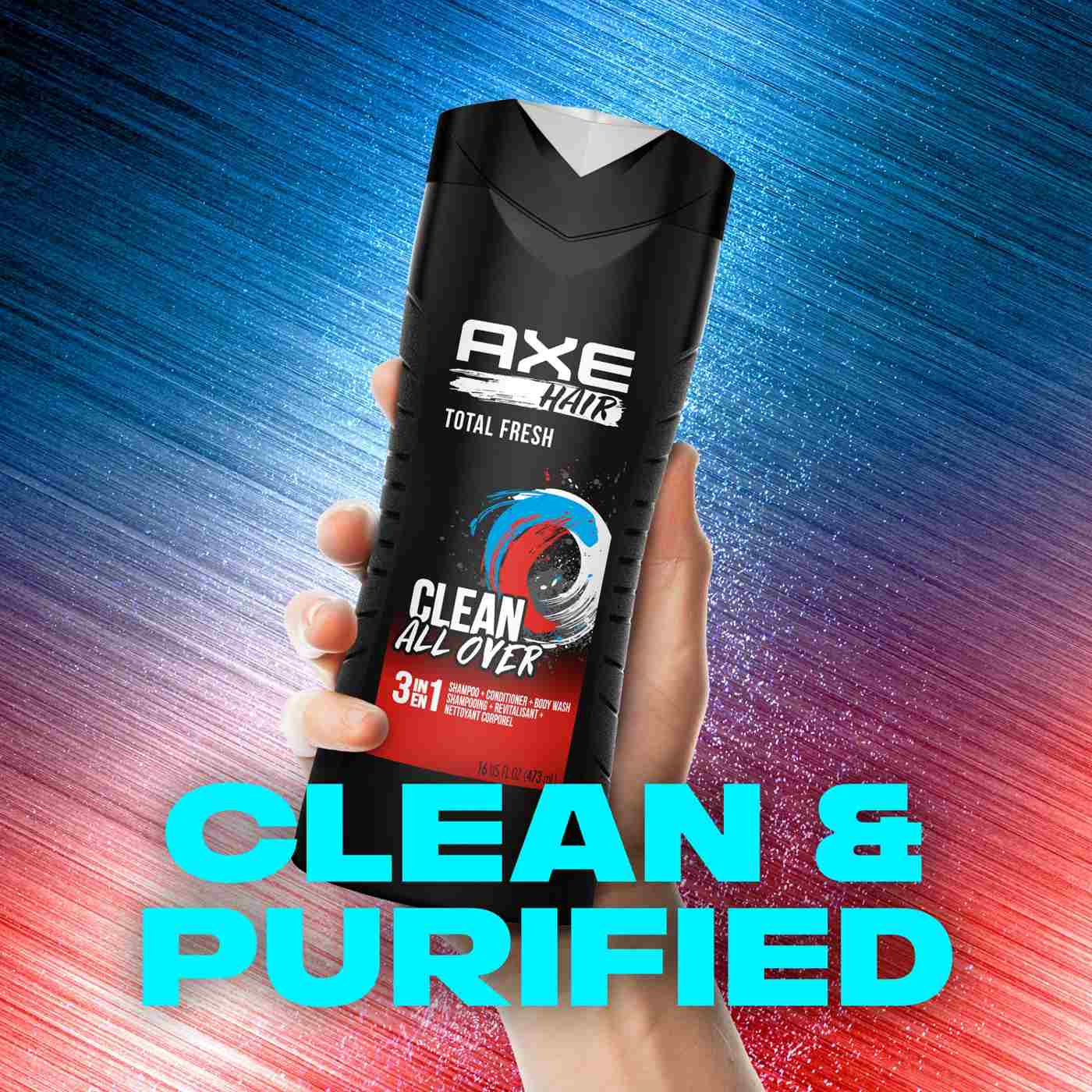 AXE 3 in 1 Body Wash + Shampoo + Conditioner - Total Fresh; image 4 of 9