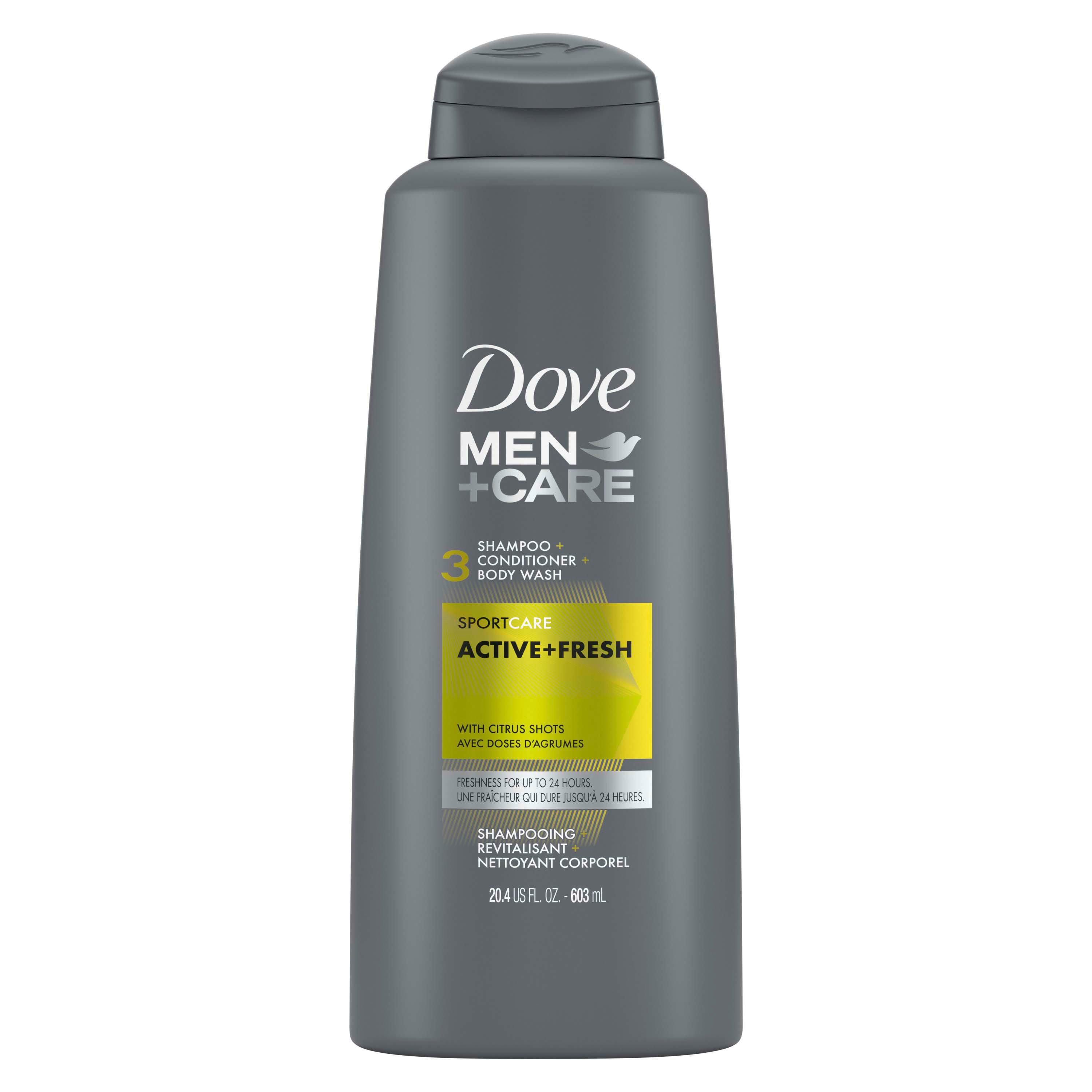 Dove Men+Care Sport and Care Active and Fresh 3 in 1 Shampoo Shop