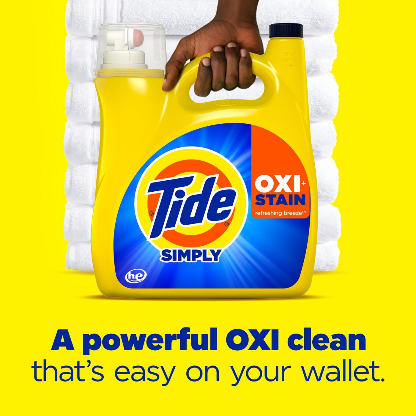 Tide + Simply Oxi HE Liquid Laundry Detergent, 74 Loads - Refreshing Breeze; image 16 of 17