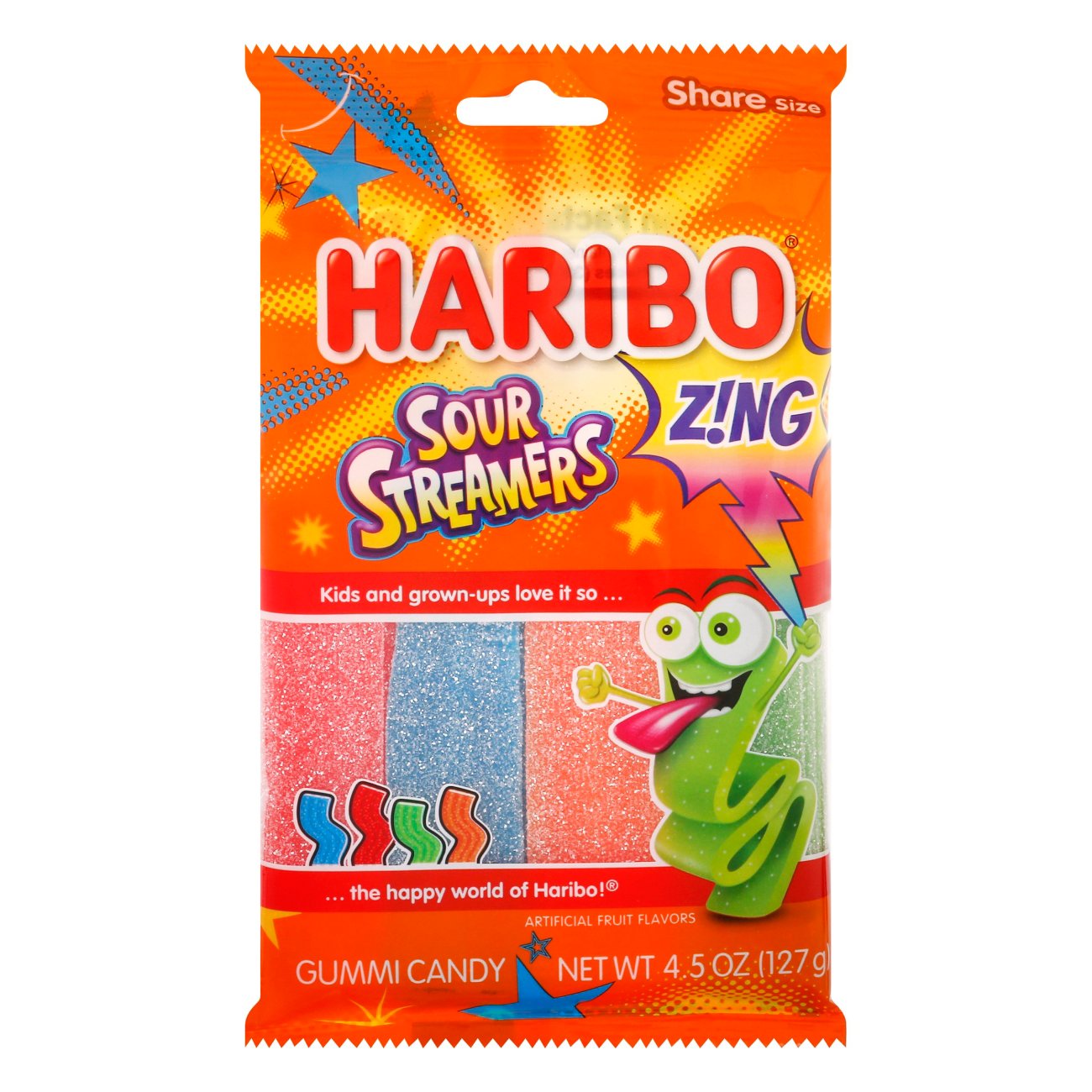 Haribo Sour Zing Streamers Shop Candy At H E B