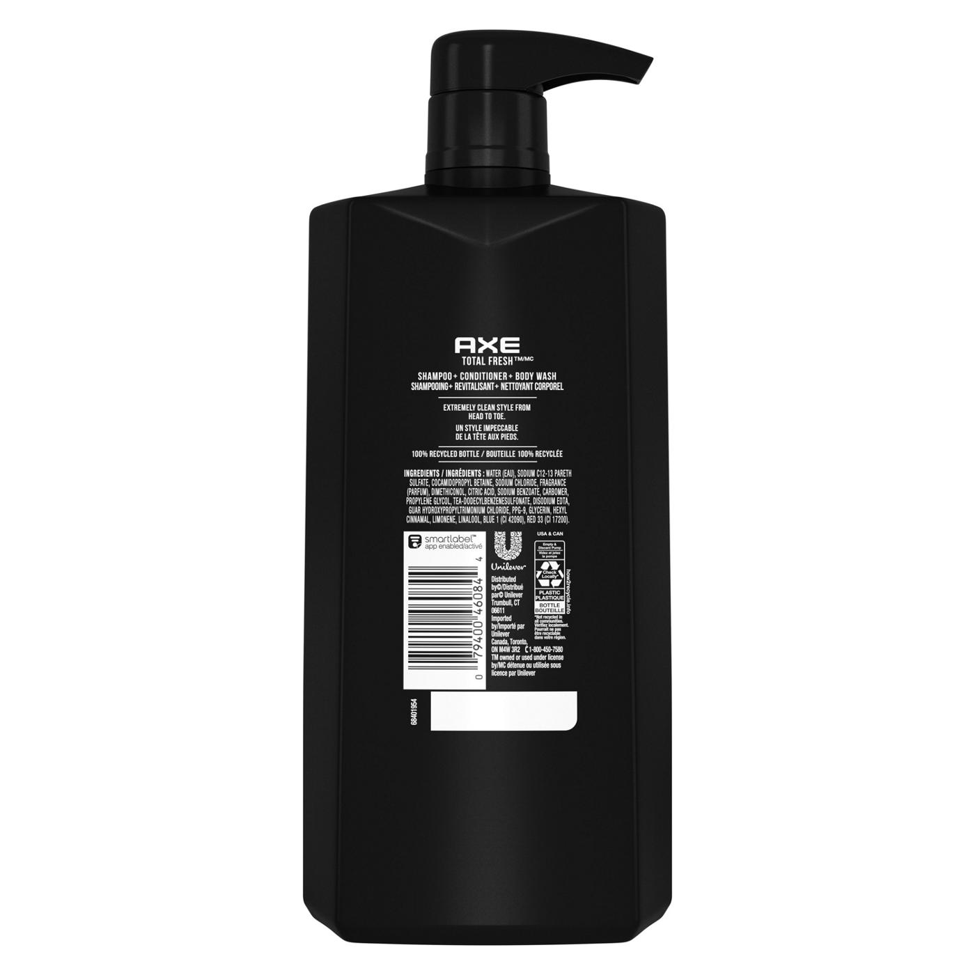 AXE Hair 3 in 1 Shampoo + Conditioner + Body Wash - Total Fresh; image 5 of 6
