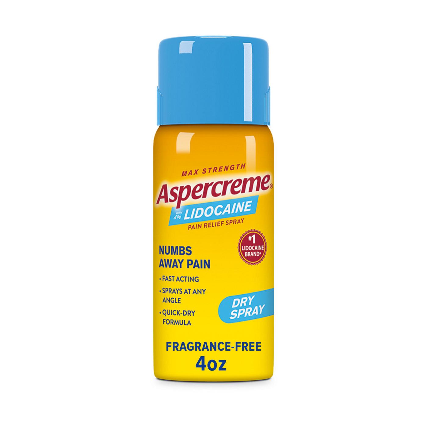 Aspercreme Lidocaine Pain Relief Dry Spray; image 1 of 8