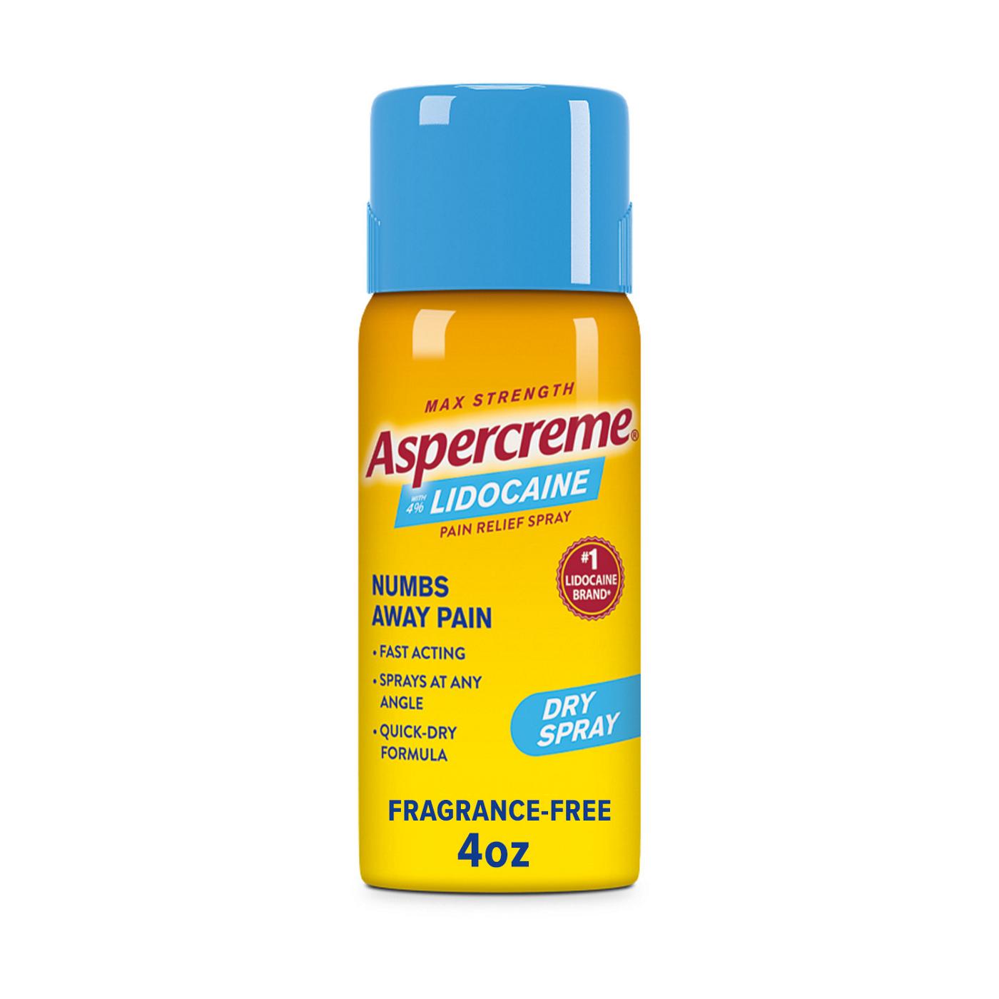 Aspercreme Lidocaine Pain Relief Dry Spray; image 1 of 7