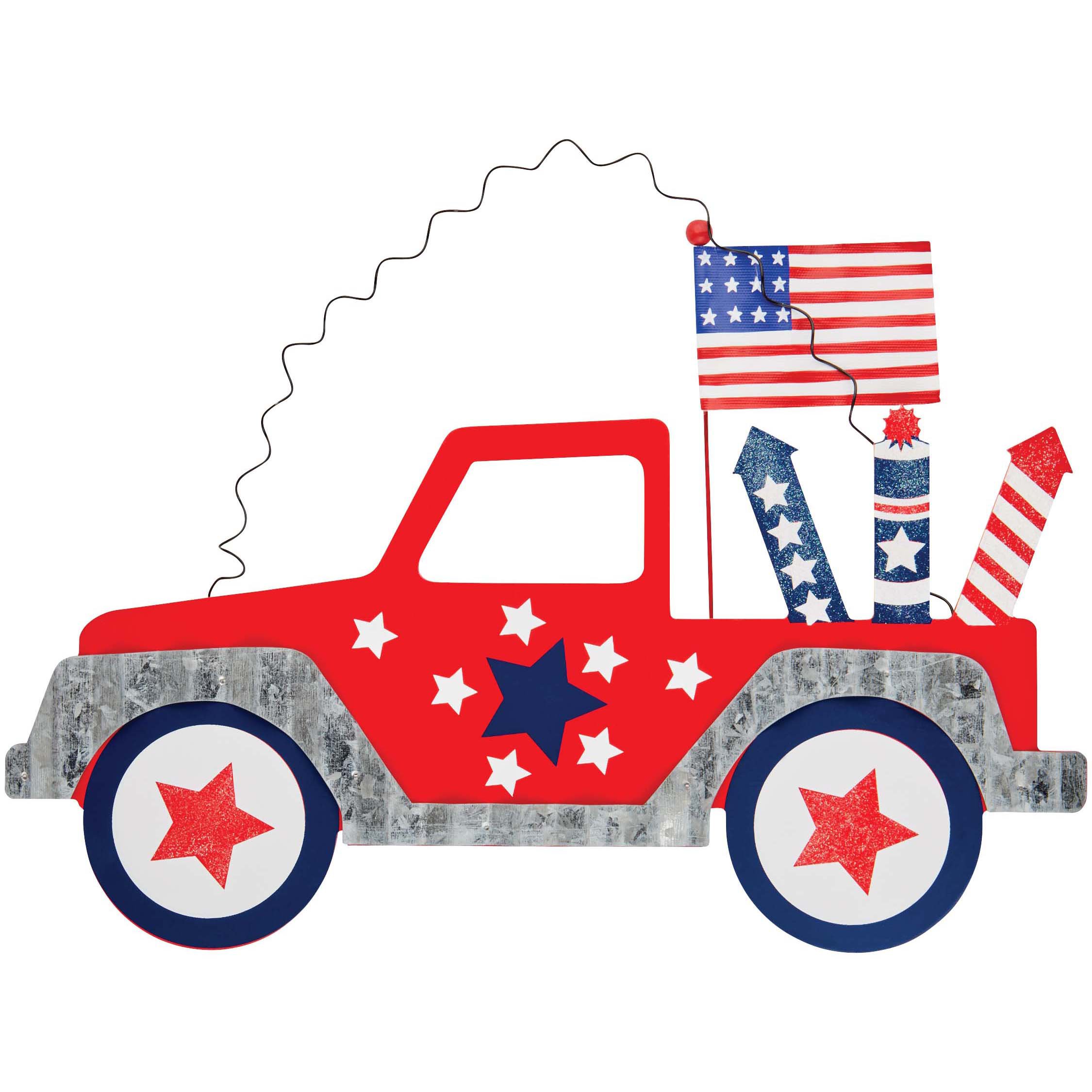 Destination Holiday Patriotic Truck Wall Decor - Shop Seasonal Decor at ...