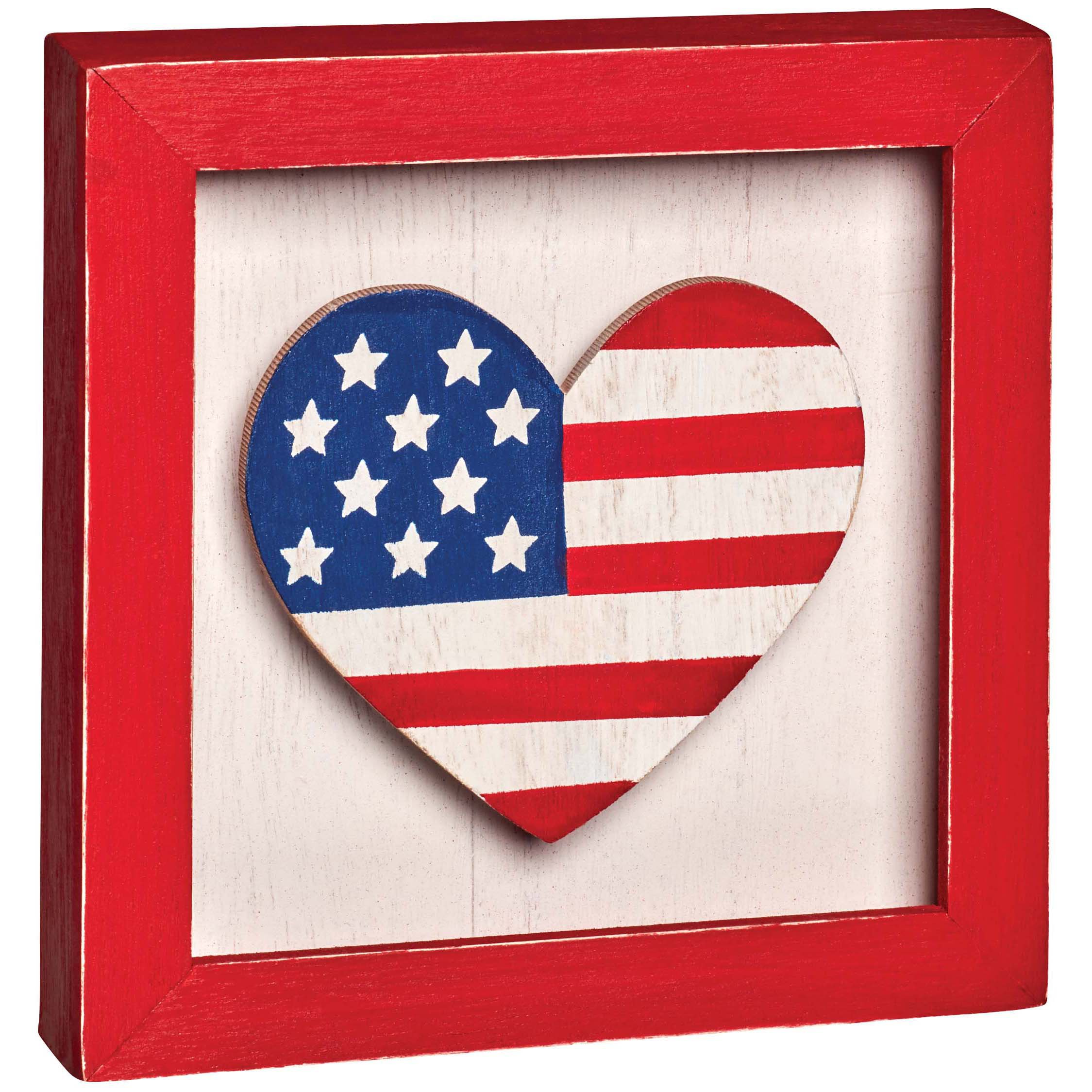 Destination Holiday Destination Holiday Heart Shadow Box Table Décor ...