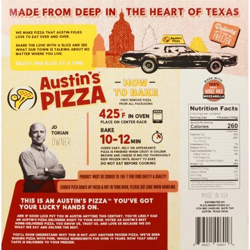 Austin's Pizza Thin Crust Frozen Pizza - Cheese, 17.35 oz