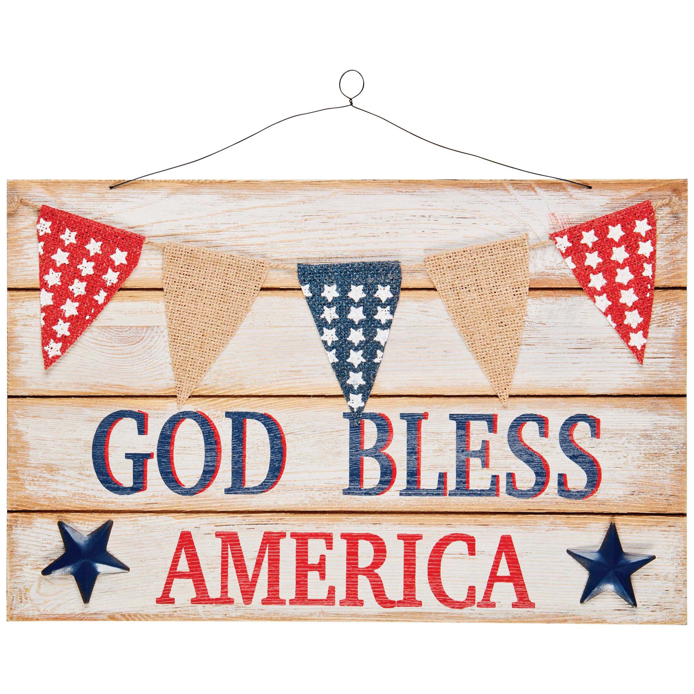 Destination Holiday God Bless America Wall Decor - Shop Seasonal decor ...