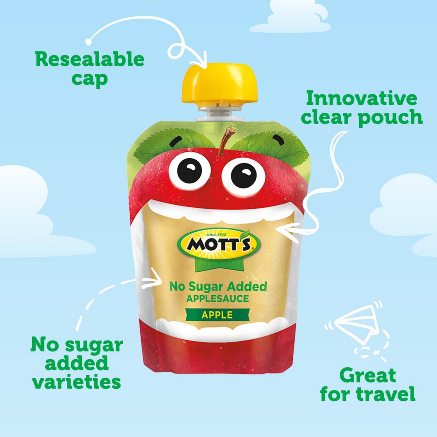 Mott's No Sugar Added Apple Sauce Pouches; image 2 of 7