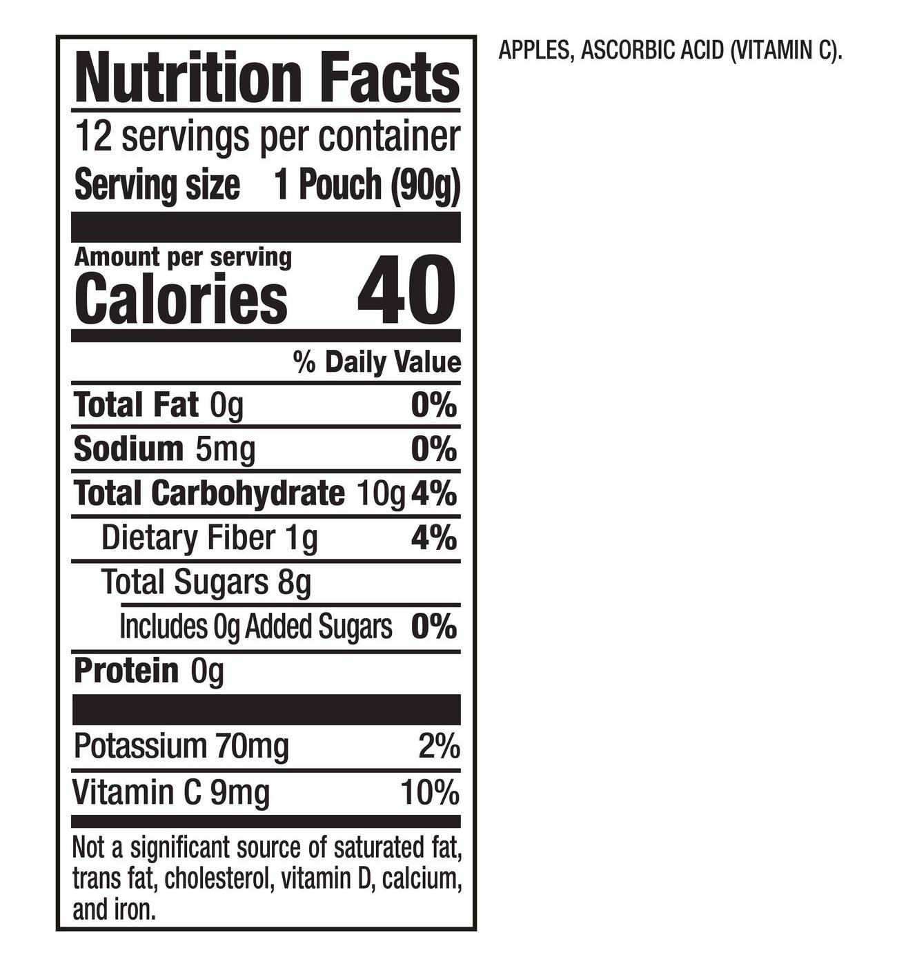 Mott's No Sugar Added Applesauce 12 pk Pouches; image 3 of 11