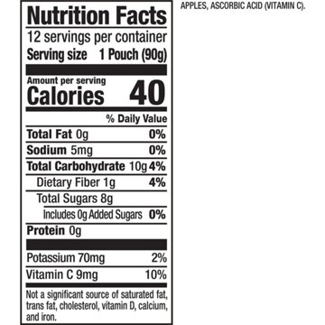 Mott's No Sugar Added Applesauce 12 pk Pouches, 3.2 oz