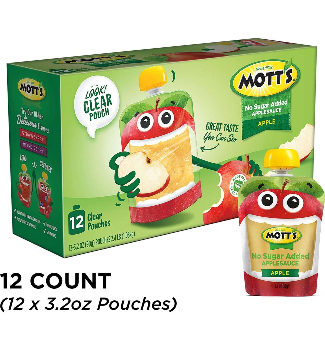 Mott's No Sugar Added Applesauce 12 pk Pouches; image 6 of 11