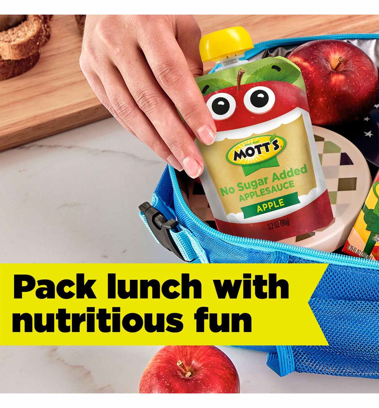 Mott's No Sugar Added Applesauce 12 pk Pouches; image 9 of 11