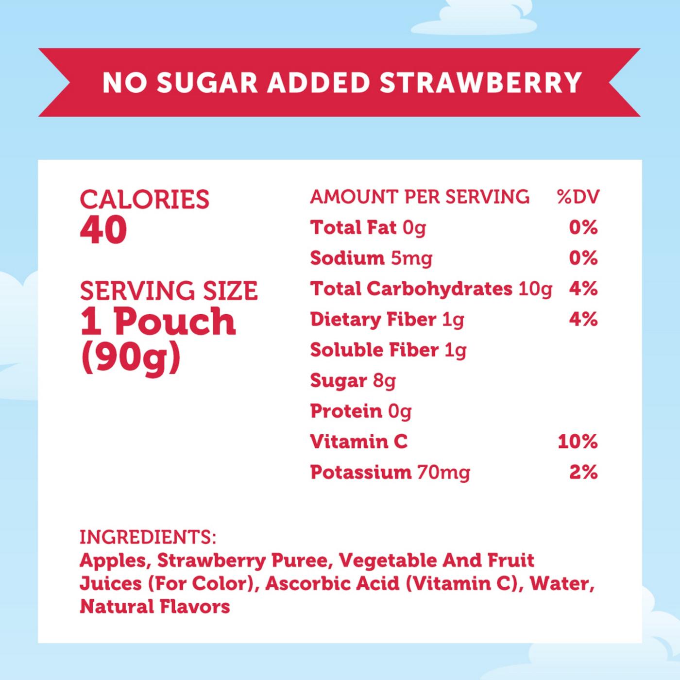 Mott's No Sugar Added Strawberry Apple Sauce Pouches; image 2 of 6