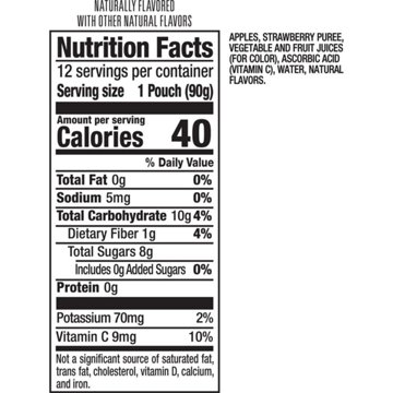 Mott's No Sugar Added Strawberry Applesauce 12 pk Pouches, 3.2 oz