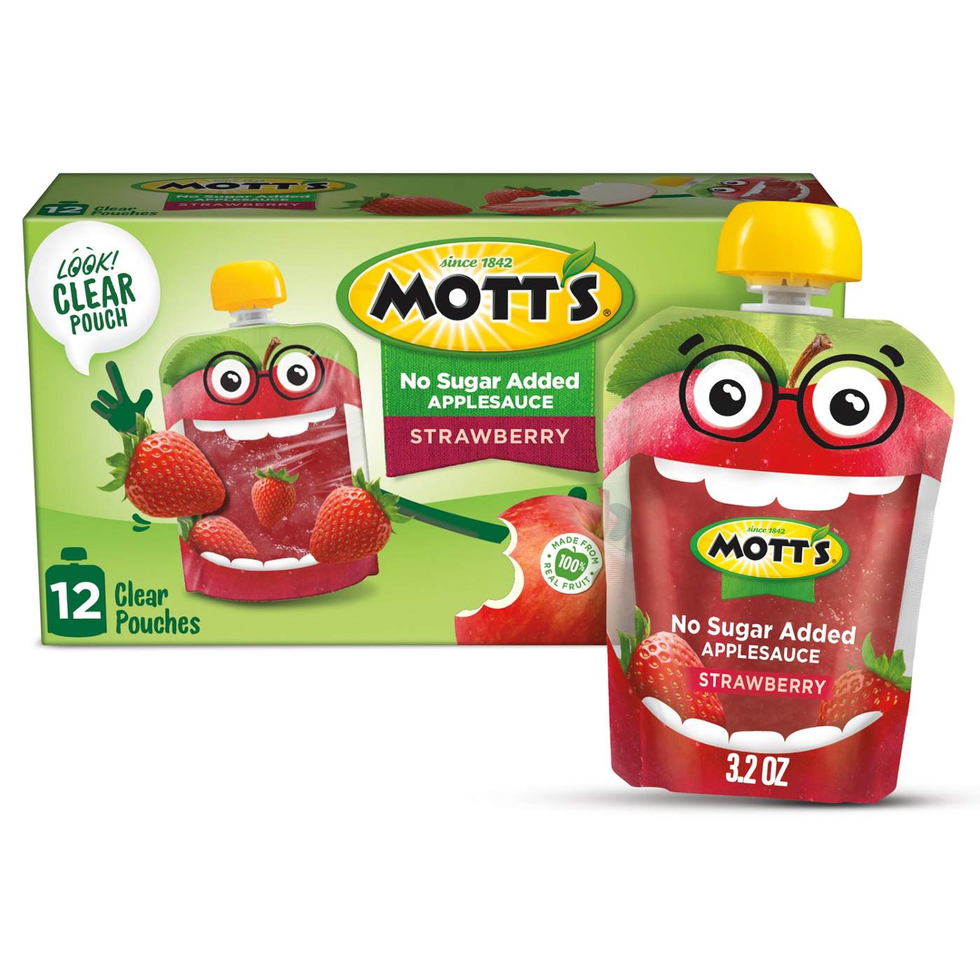 Mott's No Sugar Added Strawberry Apple Sauce Pouches; image 4 of 6