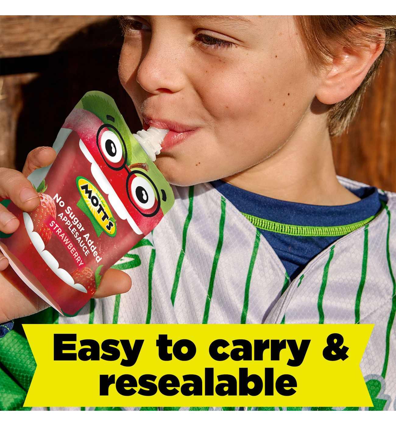 Mott's No Sugar Added Strawberry Applesauce 12 pk Pouches; image 5 of 11