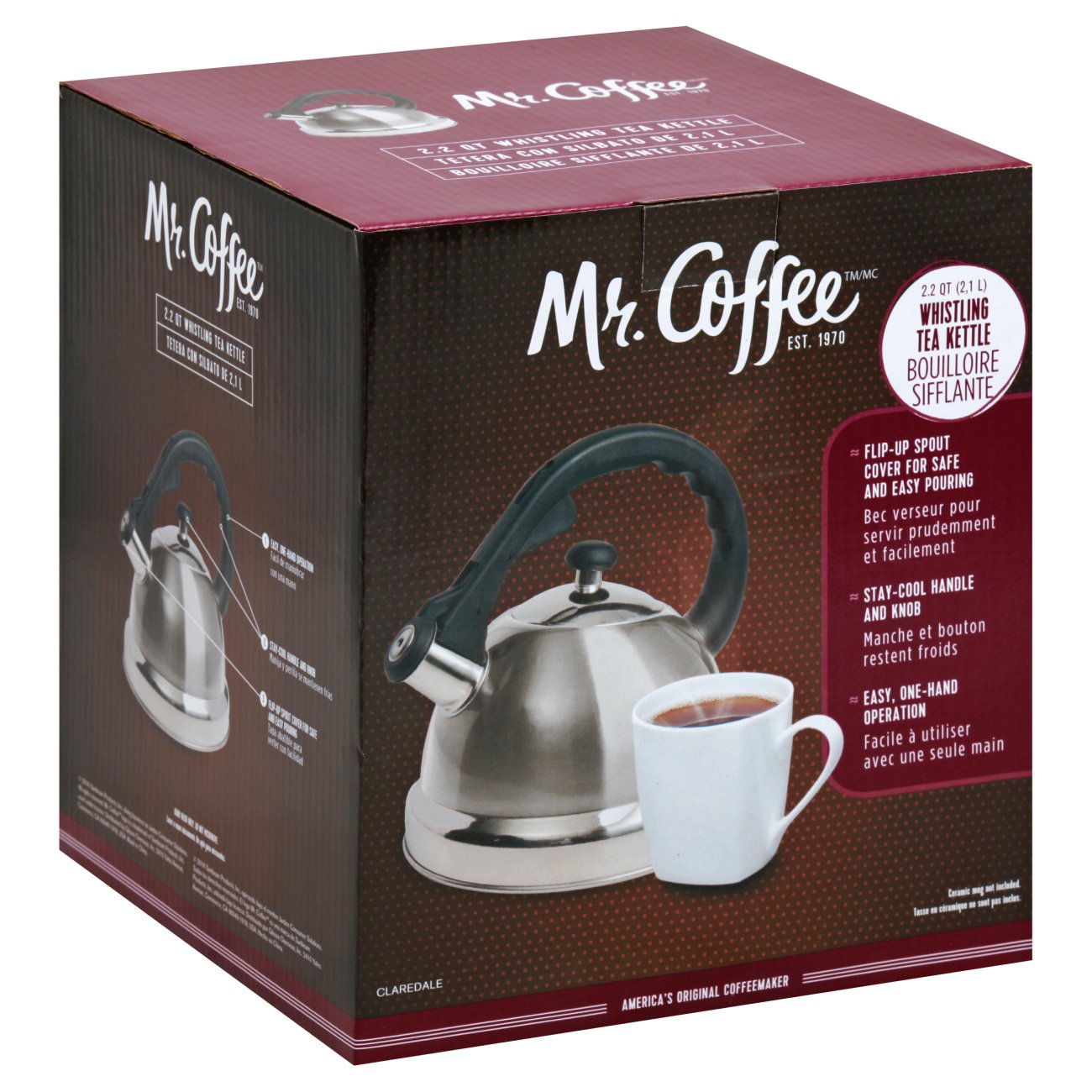 Mr.Coffee 2.2-Quart Whistling Tea Kettle