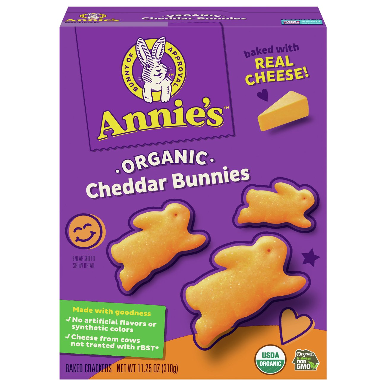 Annie's Homegrown Organic Cheddar Bunnies Baked Snack Crackers Shop