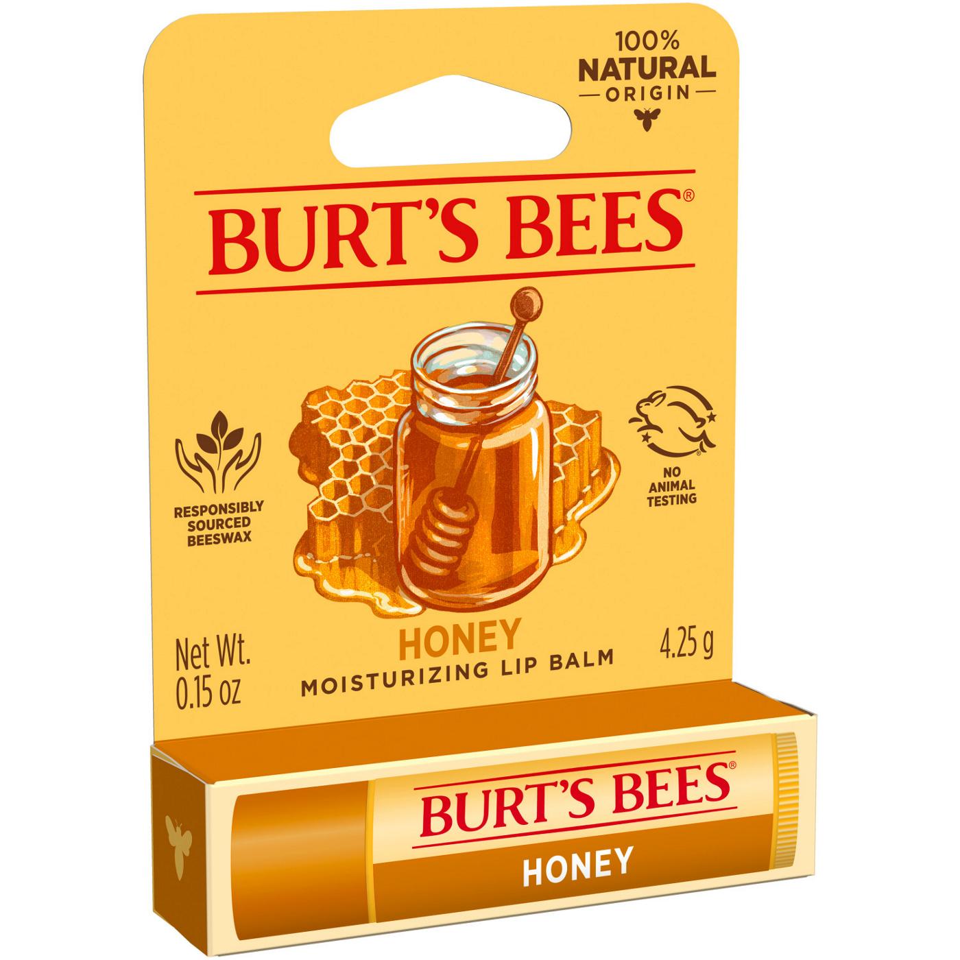 Burt's Bees 100% Natural Moisturizing Lip Balm - Honey with Beeswax; image 2 of 5
