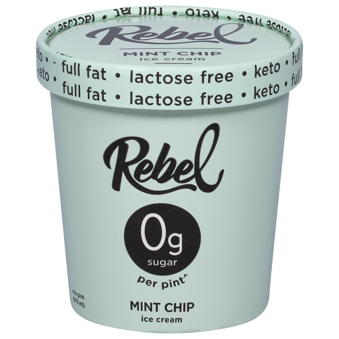 Rebel 0g Sugar Ice Cream - Mint Chip; image 1 of 2