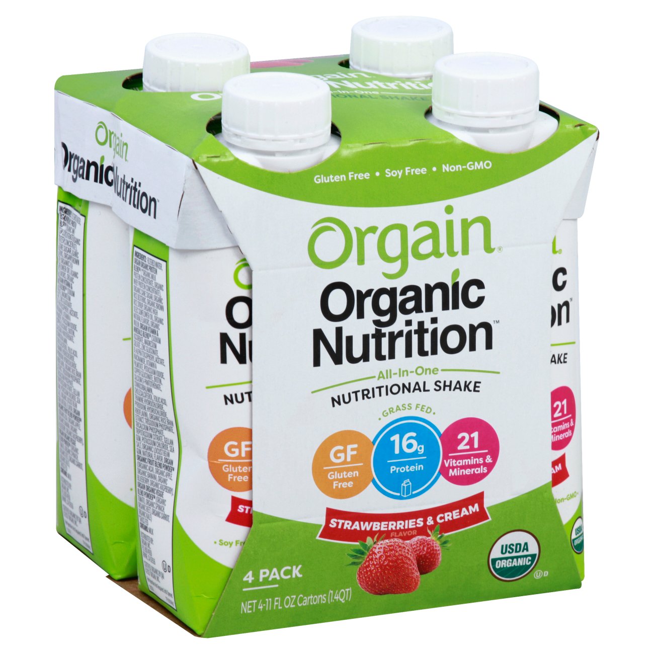 Orgain Orgainic Nutrition Shake Strawberries And Cream Shop Diet