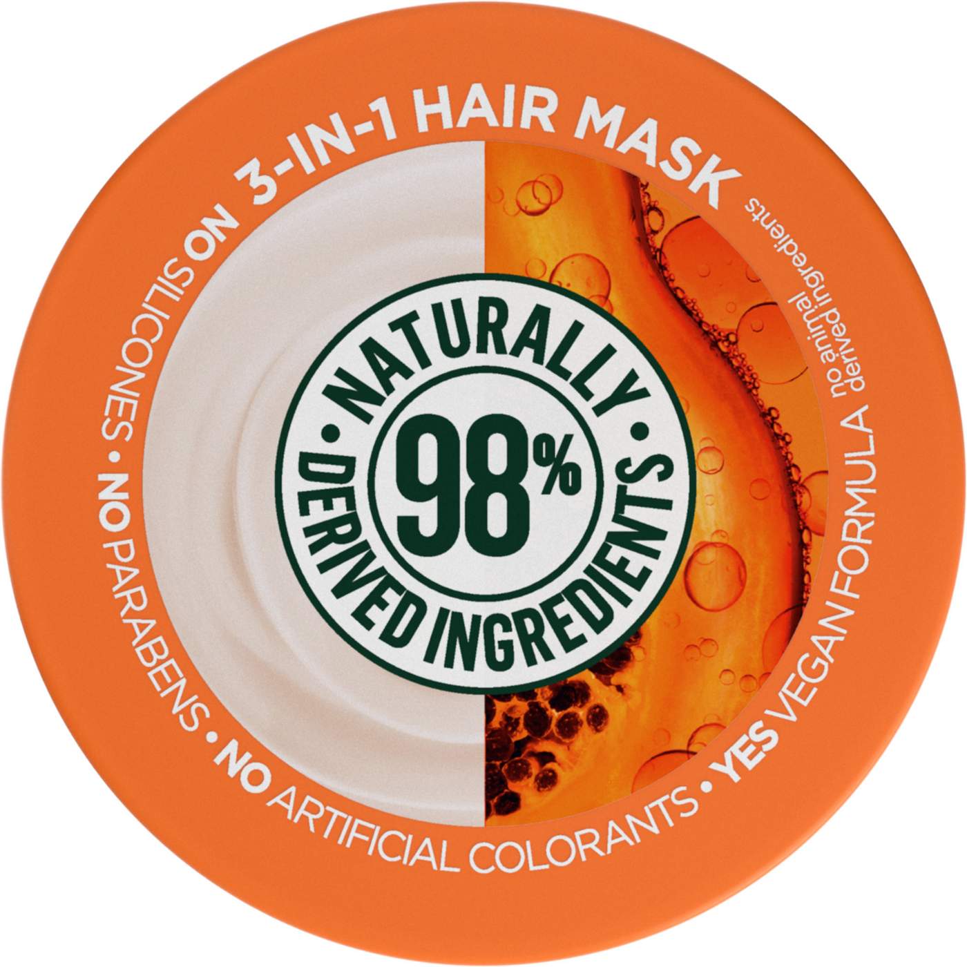Garnier Fructis Hair Food Papaya-Reparaturmaske – 400 Ml, Für Geschädigtes Haar, Vegan