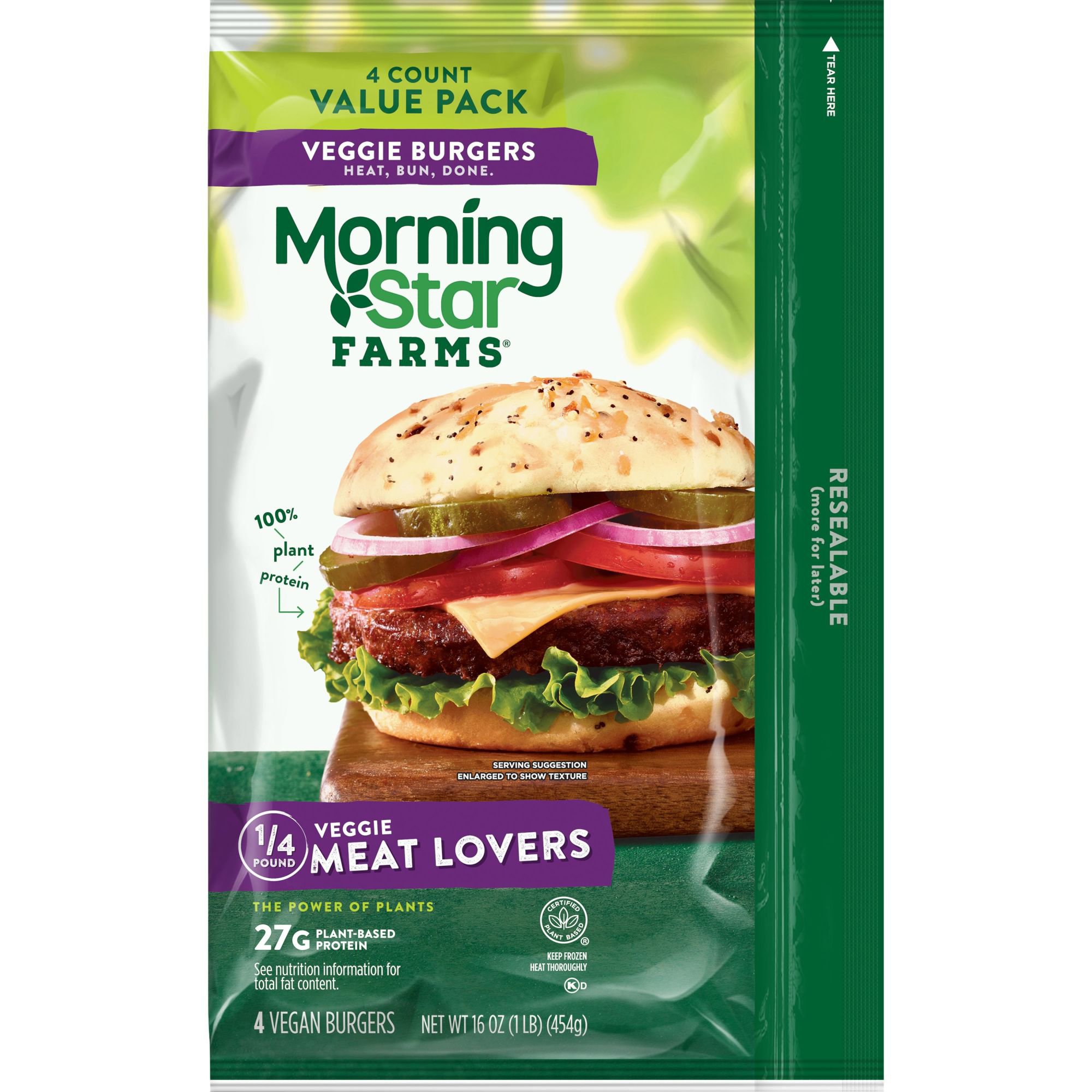MorningStar Farms Meat Lovers Vegan Burgers Value Pack - Shop Meat ...