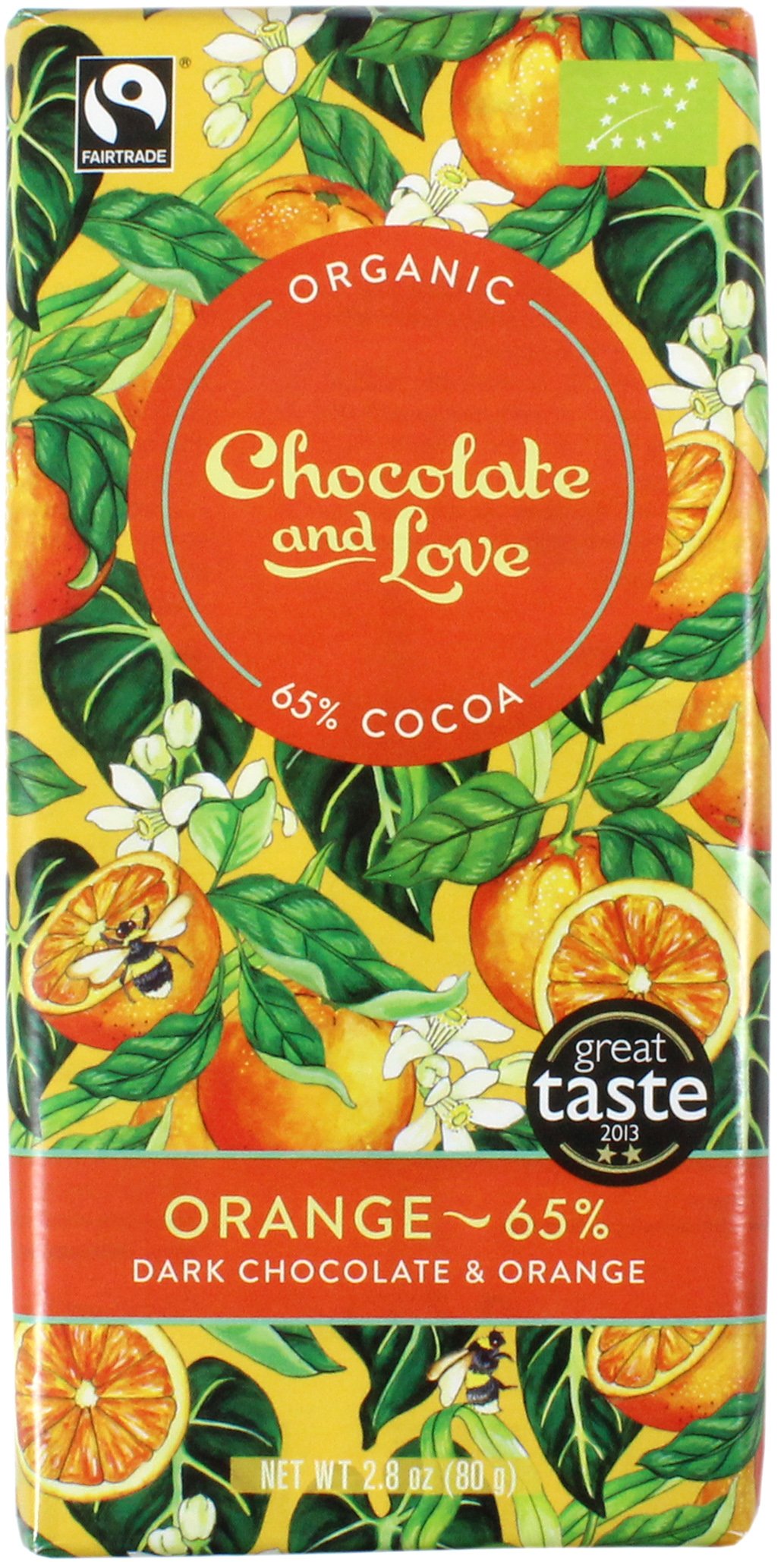 choco.and.love様リクエストページ Chocolate And Love 65% Dark Chocolate & Orange Bar, 80 g | Central