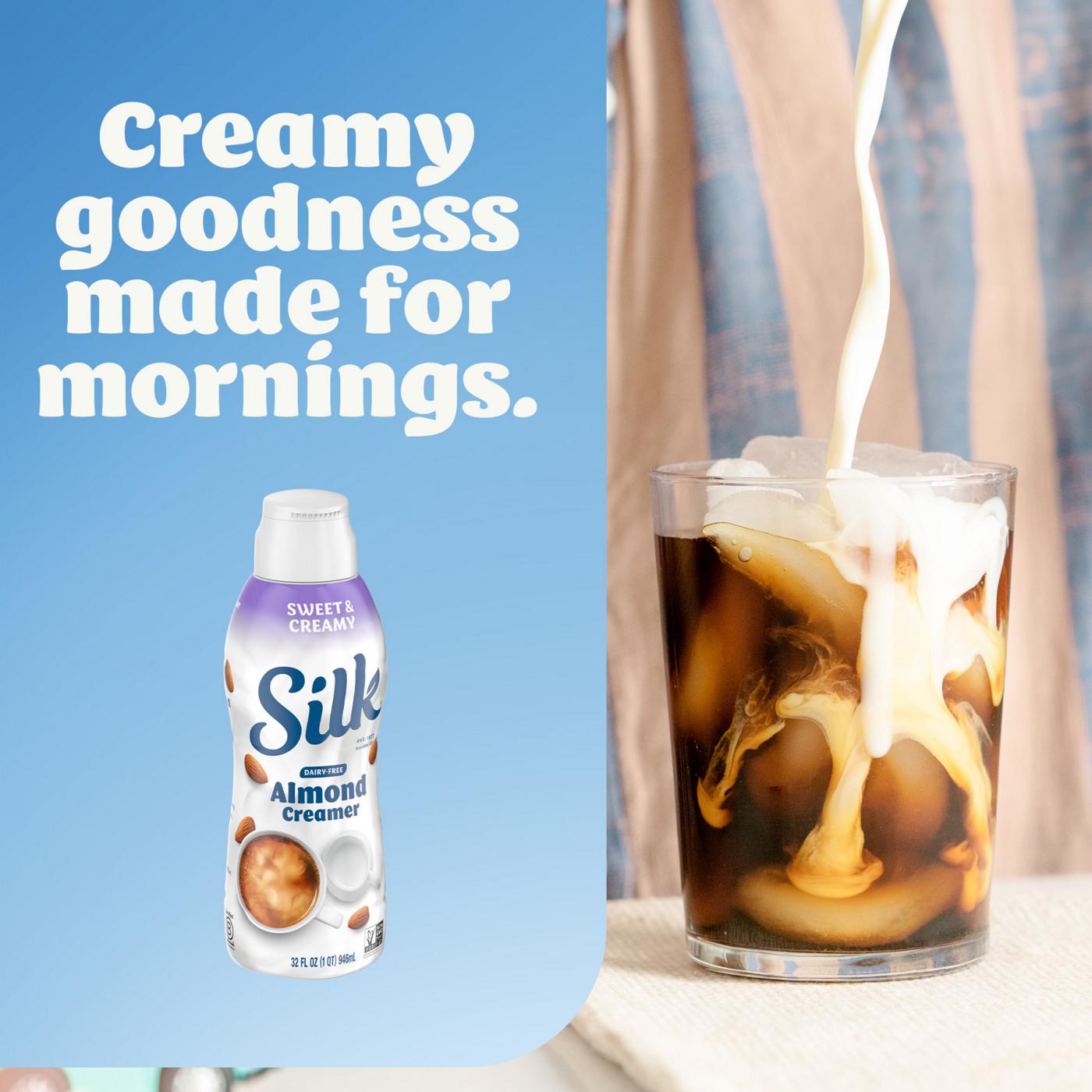 Silk DairyFree Almond Liquid Coffee Creamer Sweet & Creamy Shop