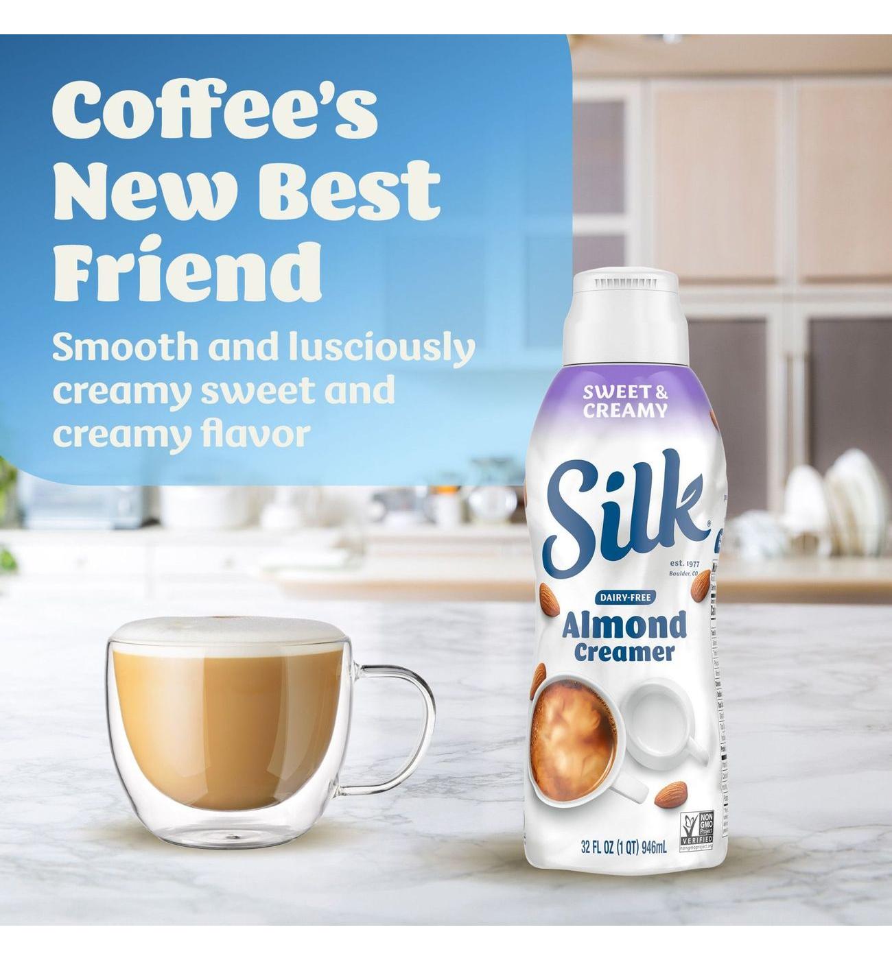 Silk Dairy Free Almond Liquid Coffee Creamer - Sweet & Creamy; image 9 of 10