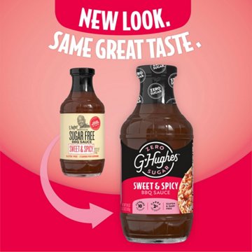 G Hughes Smokehouse Zero Sugar Sweet & Spicy BBQ Sauce, 18 oz