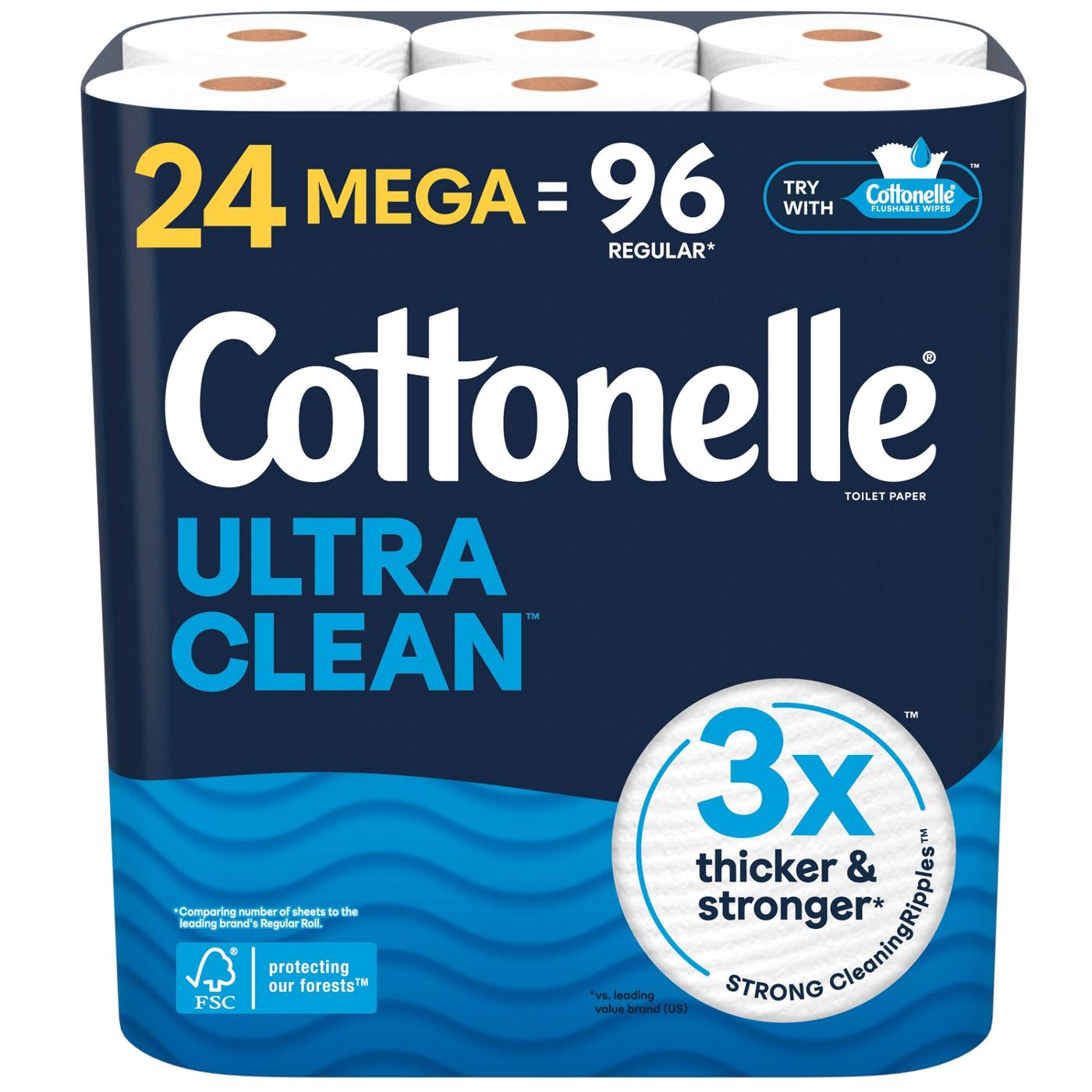 Cottonelle Ultra Clean Strong Toilet Paper; image 1 of 7