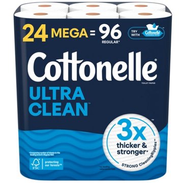 Cottonelle Ultra Clean Strong Toilet Paper, 24 Roll