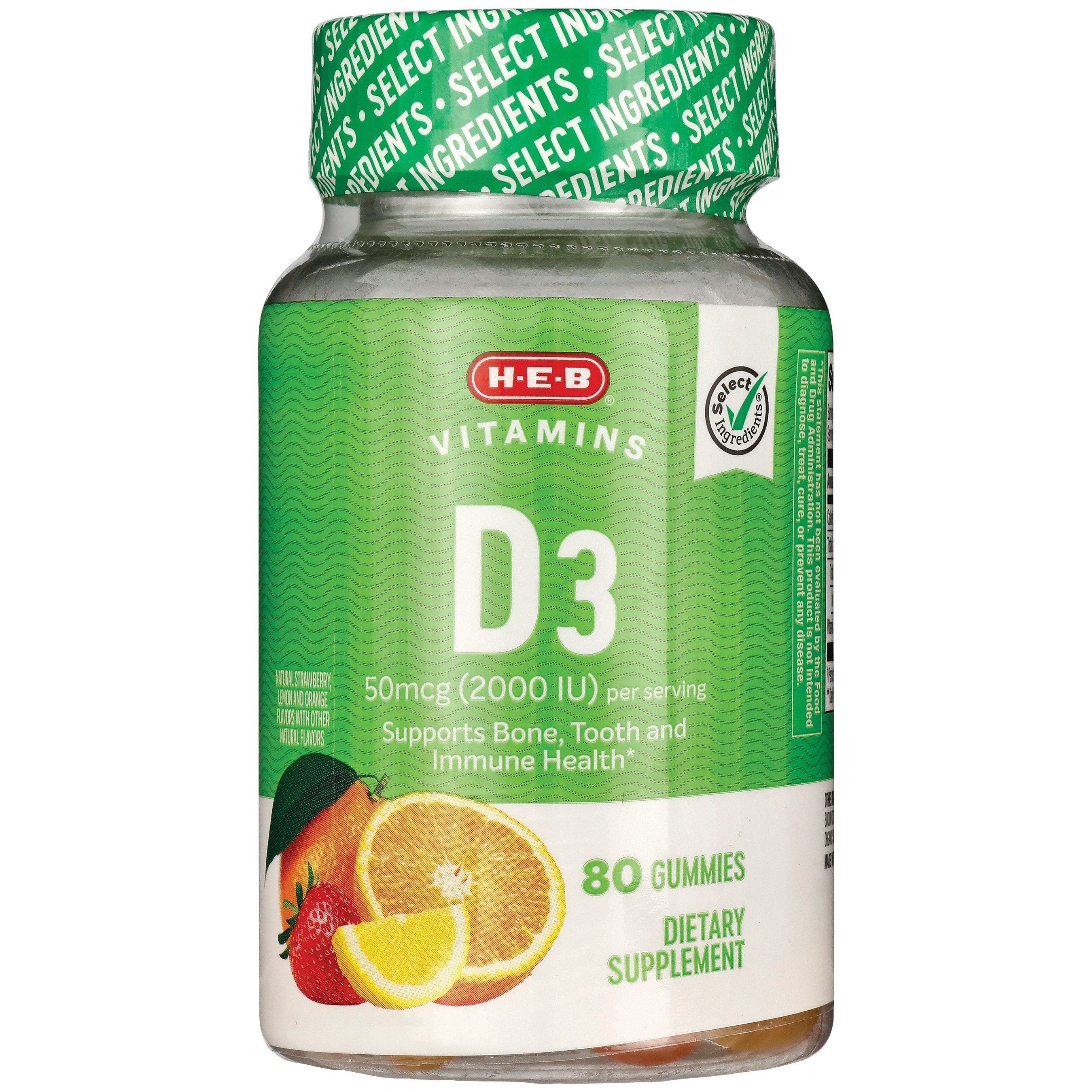 HEB Select Ingredients 50 mcg Vitamin D Adult Gummies Shop Vitamins