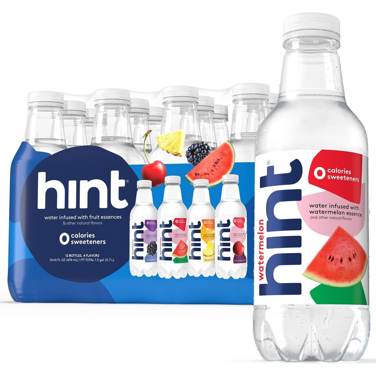 Hint Unsweetened Water 16 oz Bottles Variety Pack Shop Water at HEB
