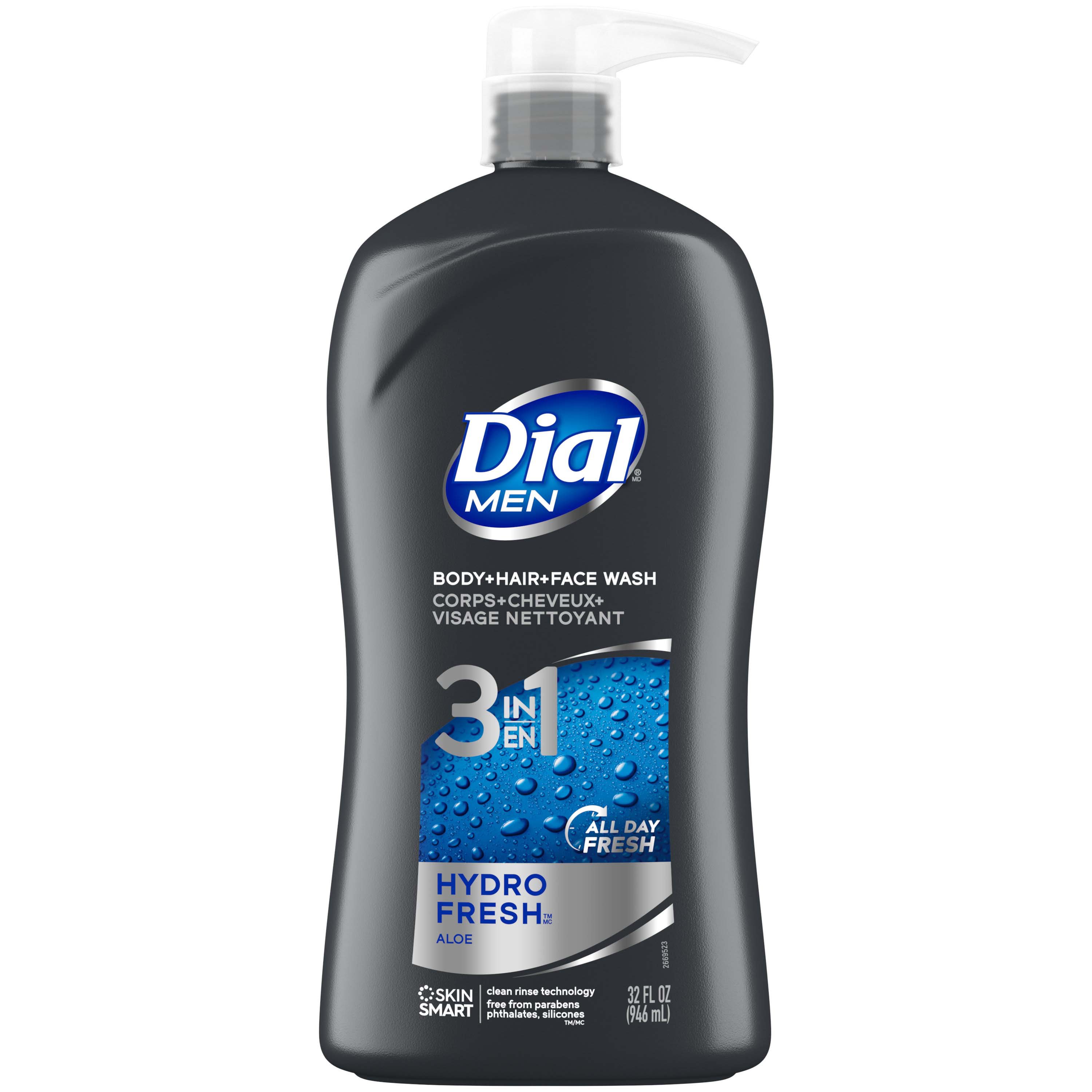Dial Men 3in1 Body, Hair and Face Wash - Hydro Fresh - Shop Body