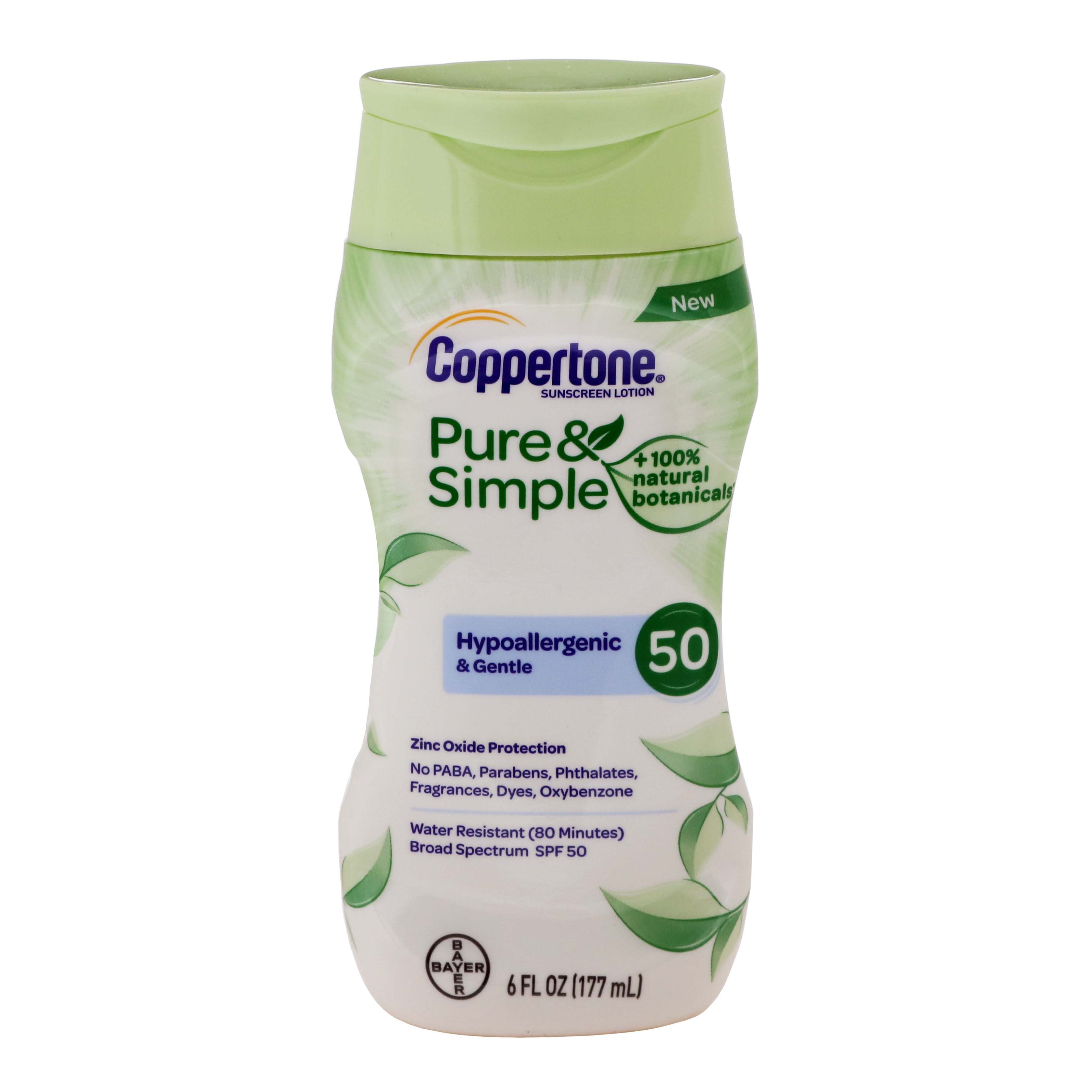 coppertone pure & simple sunscreen lotion for face spf 50