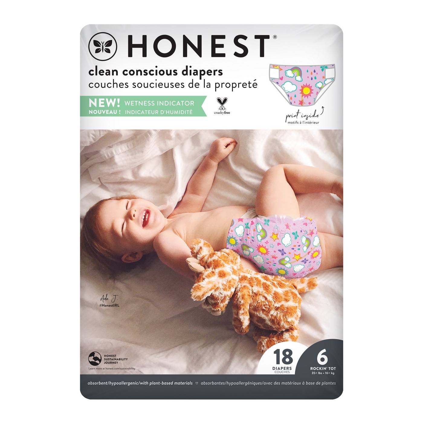 The Honest Company Clean Conscious Diapers Size 6, Sky's the Limit