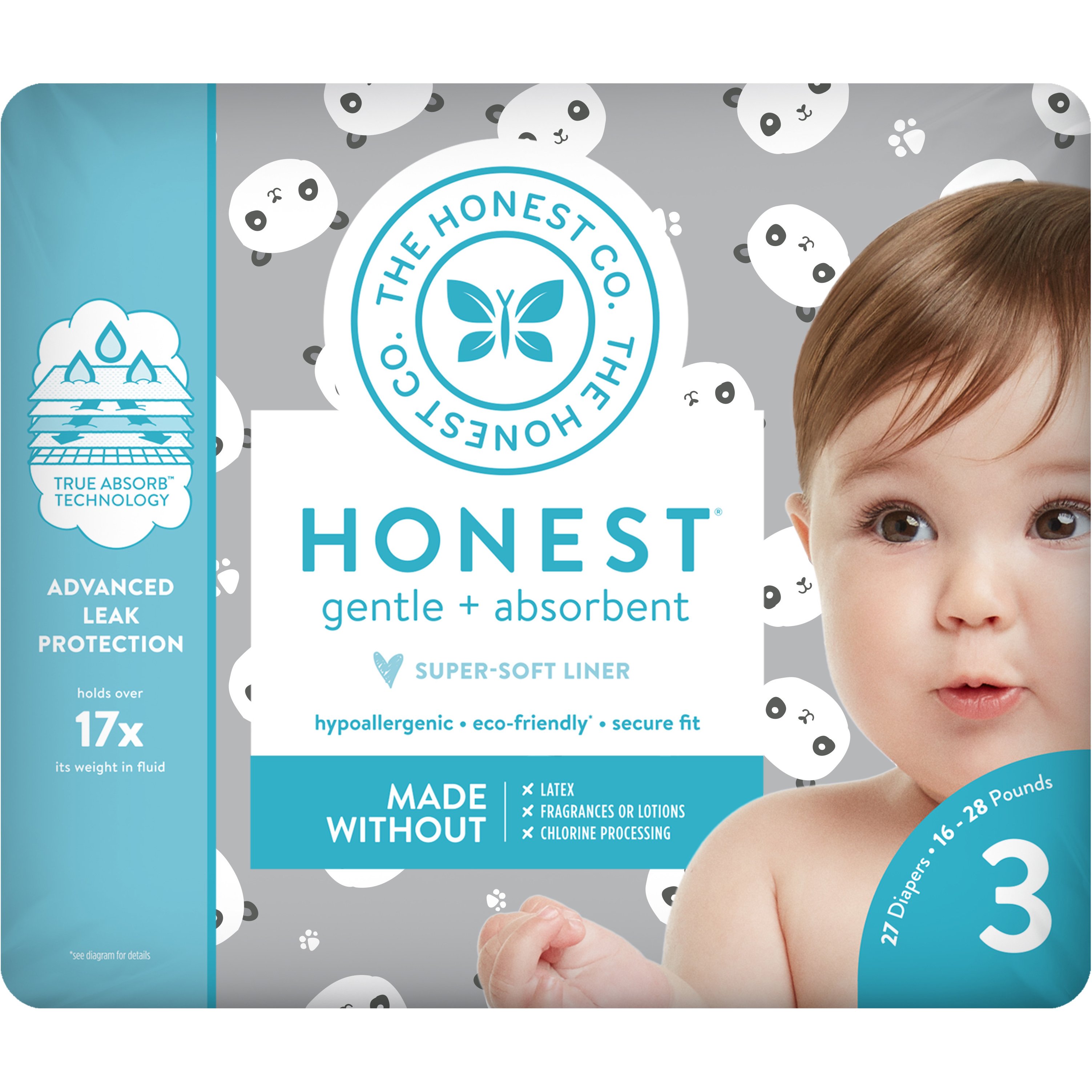 The Honest Company Clean Conscious Gentle + Absorbent Diapers - Size 3 ...