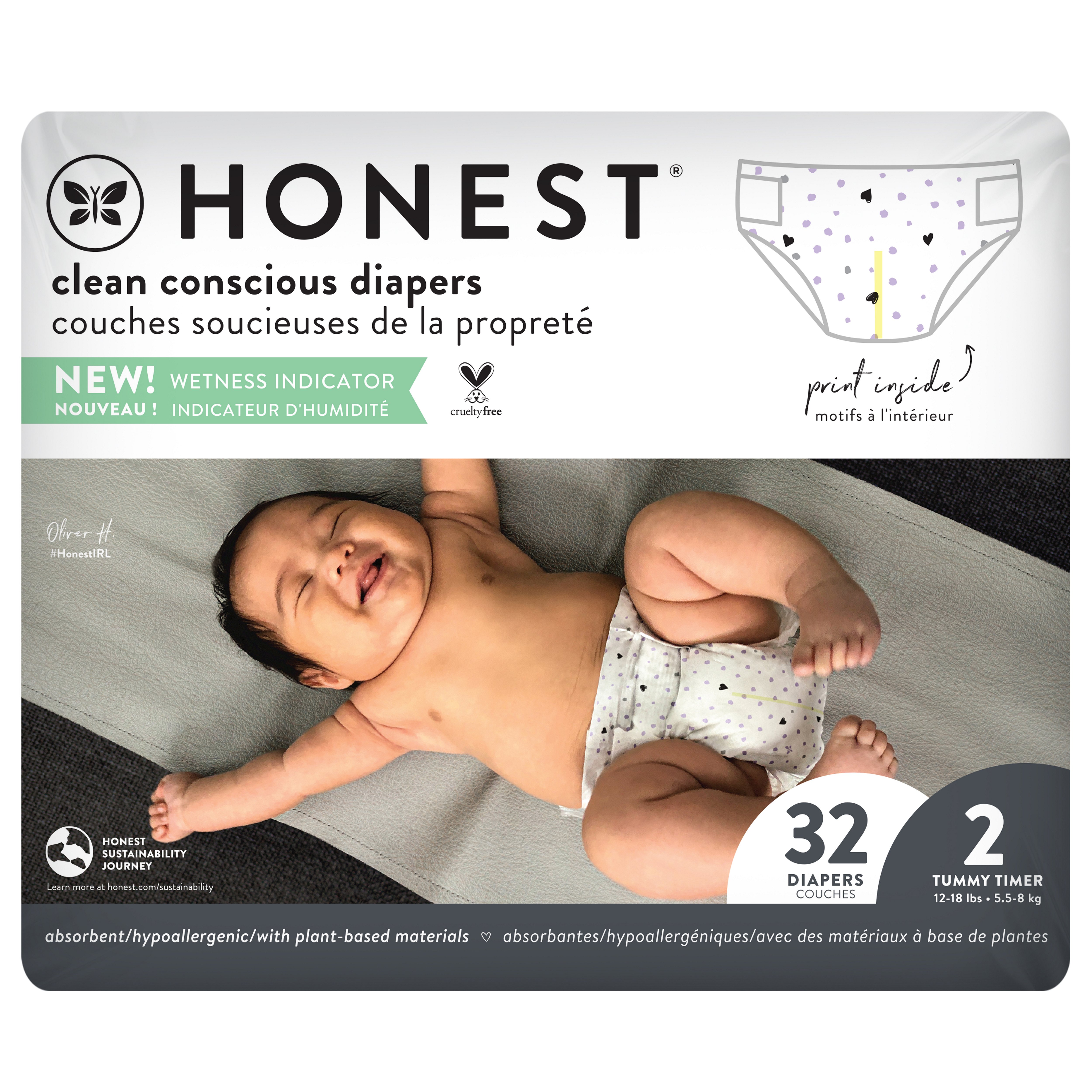 The Honest Company Clean Conscious Diapers - Size 2, Rose Blossom Print -  Shop Diapers at H-E-B