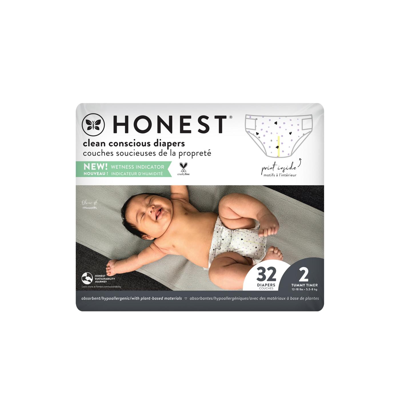 The Honest Company Clean Conscious Diapers Size 2, Rose Blossom Print
