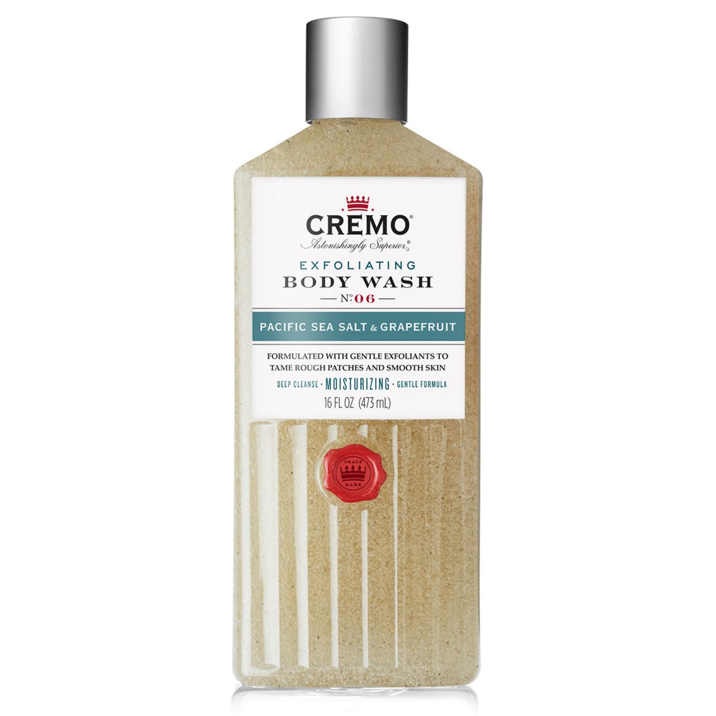 Cremo Exfoliating Body Wash - Pacific Sea Salt & Grapefruit; image 1 of 3