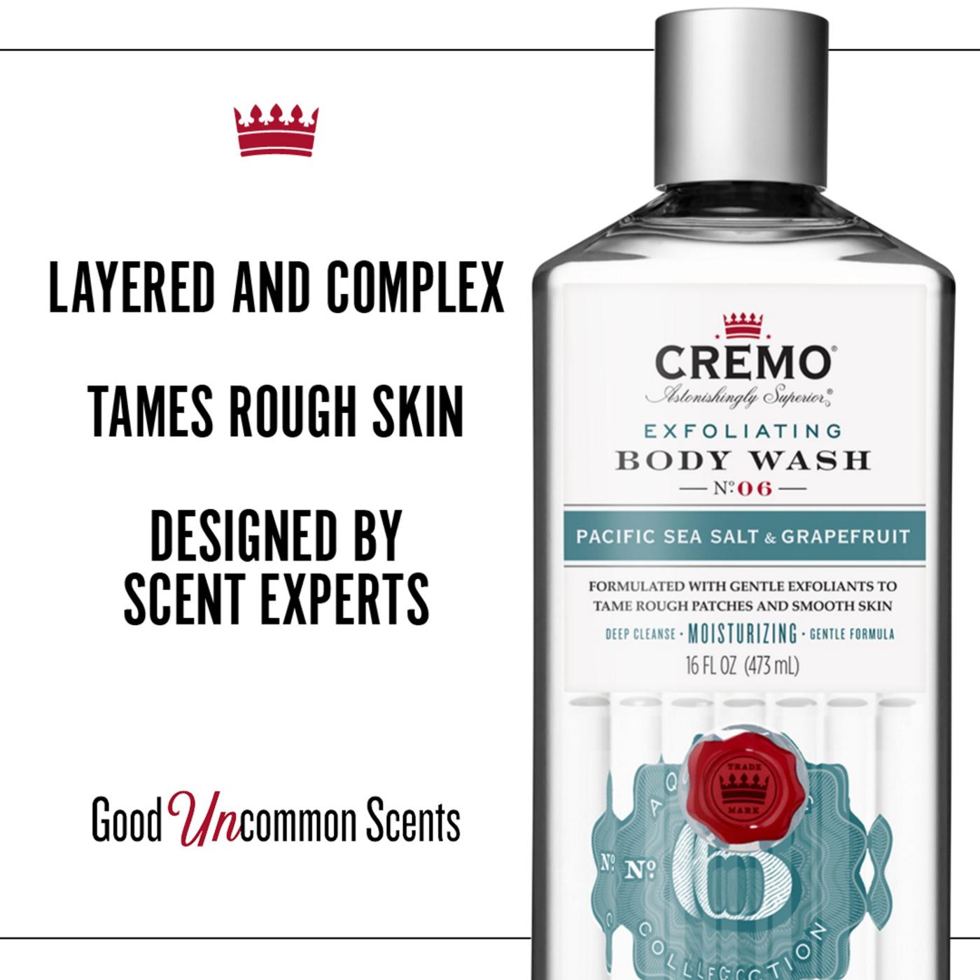 Cremo Exfoliating Body Wash - Pacific Sea Salt & Grapefruit; image 3 of 6