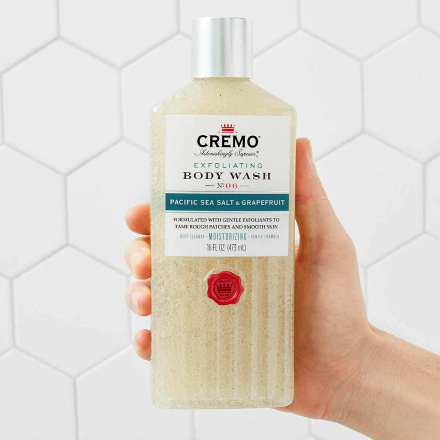 Cremo Exfoliating Body Wash - Pacific Sea Salt & Grapefruit; image 5 of 6