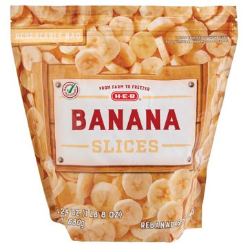 H-E-B Frozen Banana Slices, 24 oz