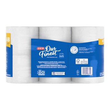 H-E-B Our Finest Ultra Soft Toilet Paper, 12 Mega Rolls